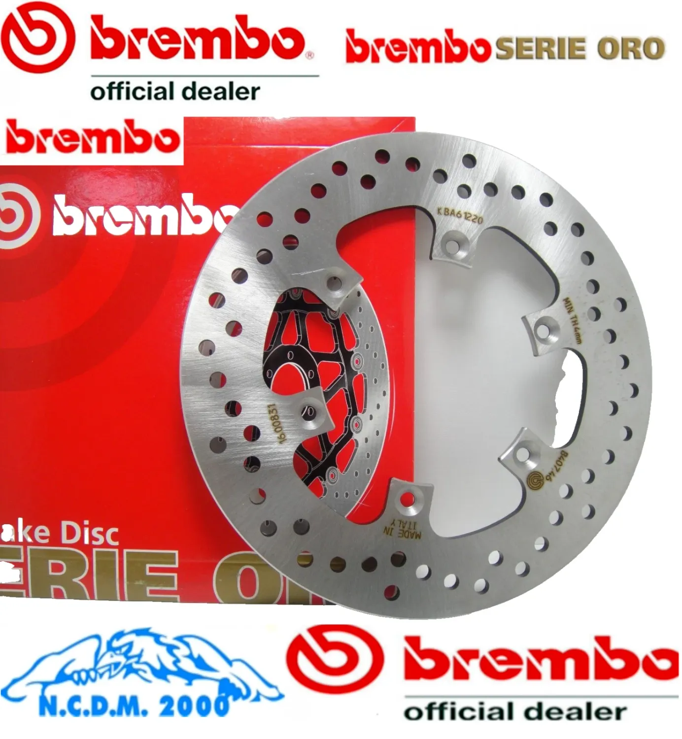 DISCO FRENO POSTERIORE BREMBO KAWASAKI KLX 250 1998/2003 KLX R 300 1997-2007 KX 500 1989-2004