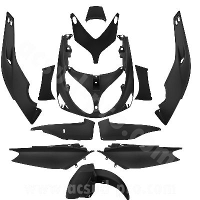 KIT CARENE 12 PEZZI CARENA T-MAX TMAX 500 2001/2007 NERO OPACO , CARENA VERSIONE TIPO ORIGINALE