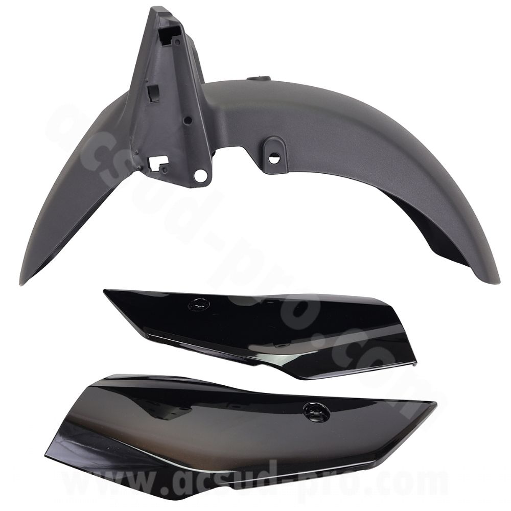 PARAFANGO ANTERIORE YAMAHA XMAX 125-300CC 2023-2024 NERO LUCIDO ( 3PEZZI ) ( OEM : BKA-F1511 + BKA-F1513 BKA-F1514 )