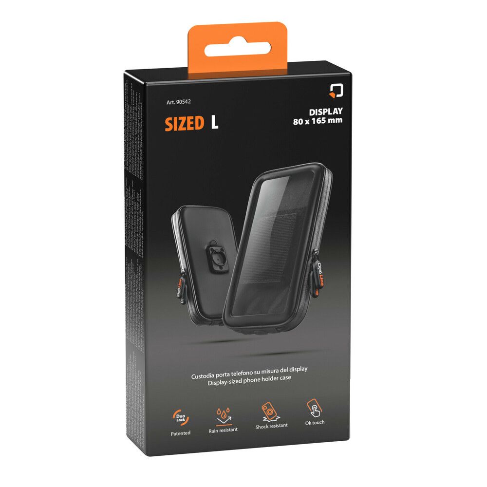 CUSTODIA UNIVERSALE PER SMARTPHONE L - 90x175 mm MOTO/BICI/QUAD.