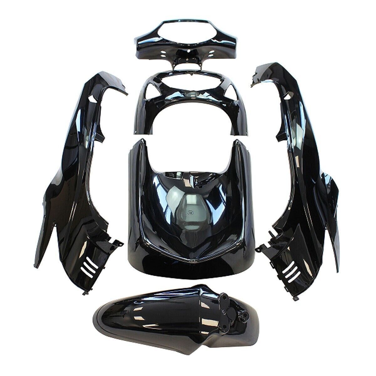 KIT CARENE 6 PEZZI CARENA HONDA SH 125 CC 150 CC 2001-04 COLORE NERO LUCIDO