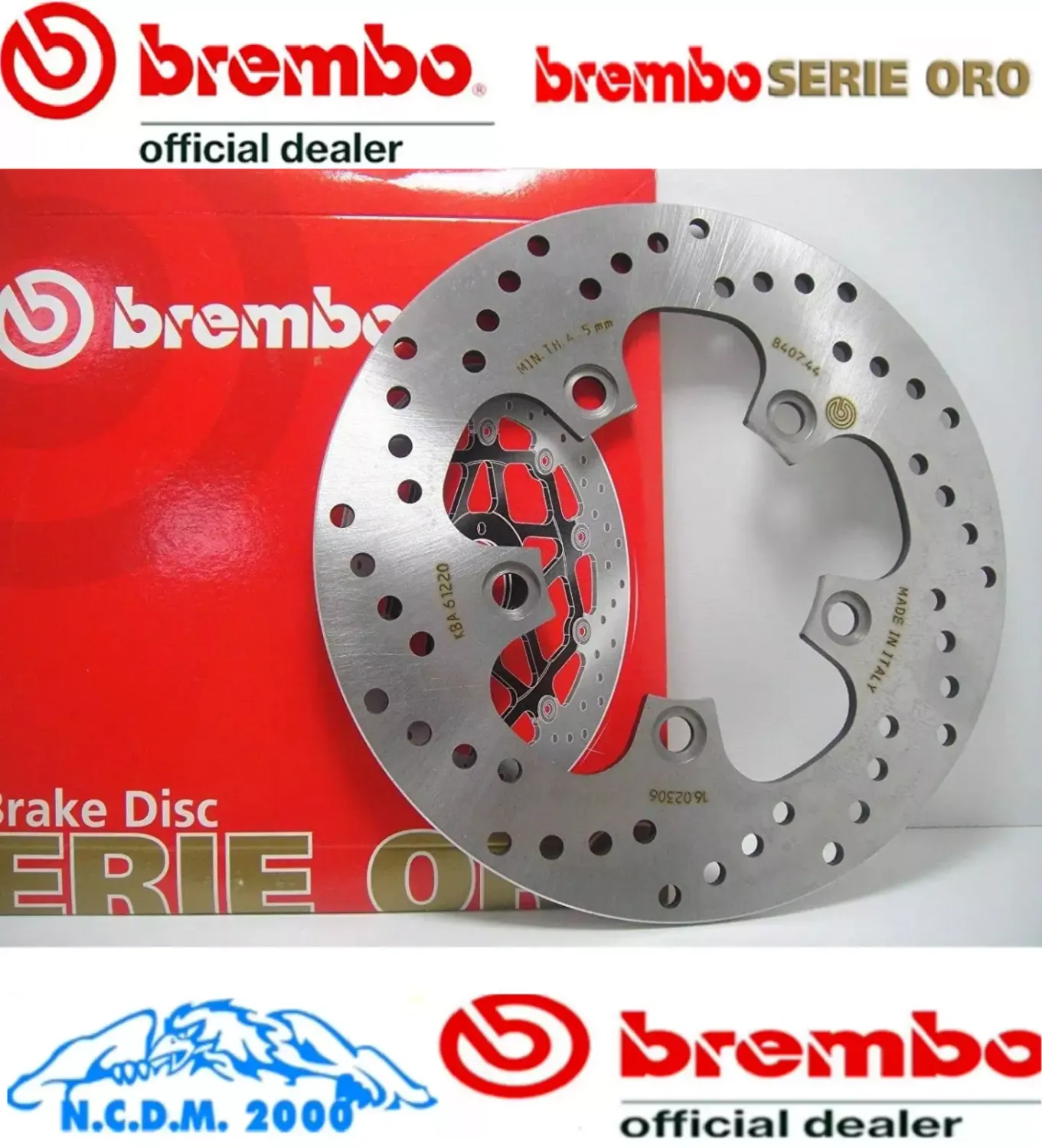 DISCO FRENO BREMBO SERIE ORO 68B40744 POSTERIORE SUZUKI GSX-R 1000 2001>2016 GSX-R 600 1997>2016