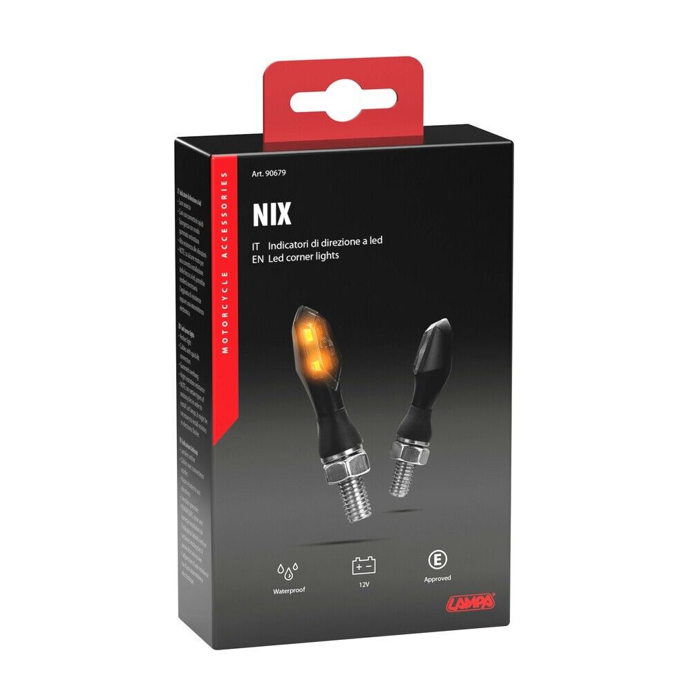 COPPIA FRECCE LED MOTO OMOLOGATE NEW UNIVERSALE NIX 2025 12 LED