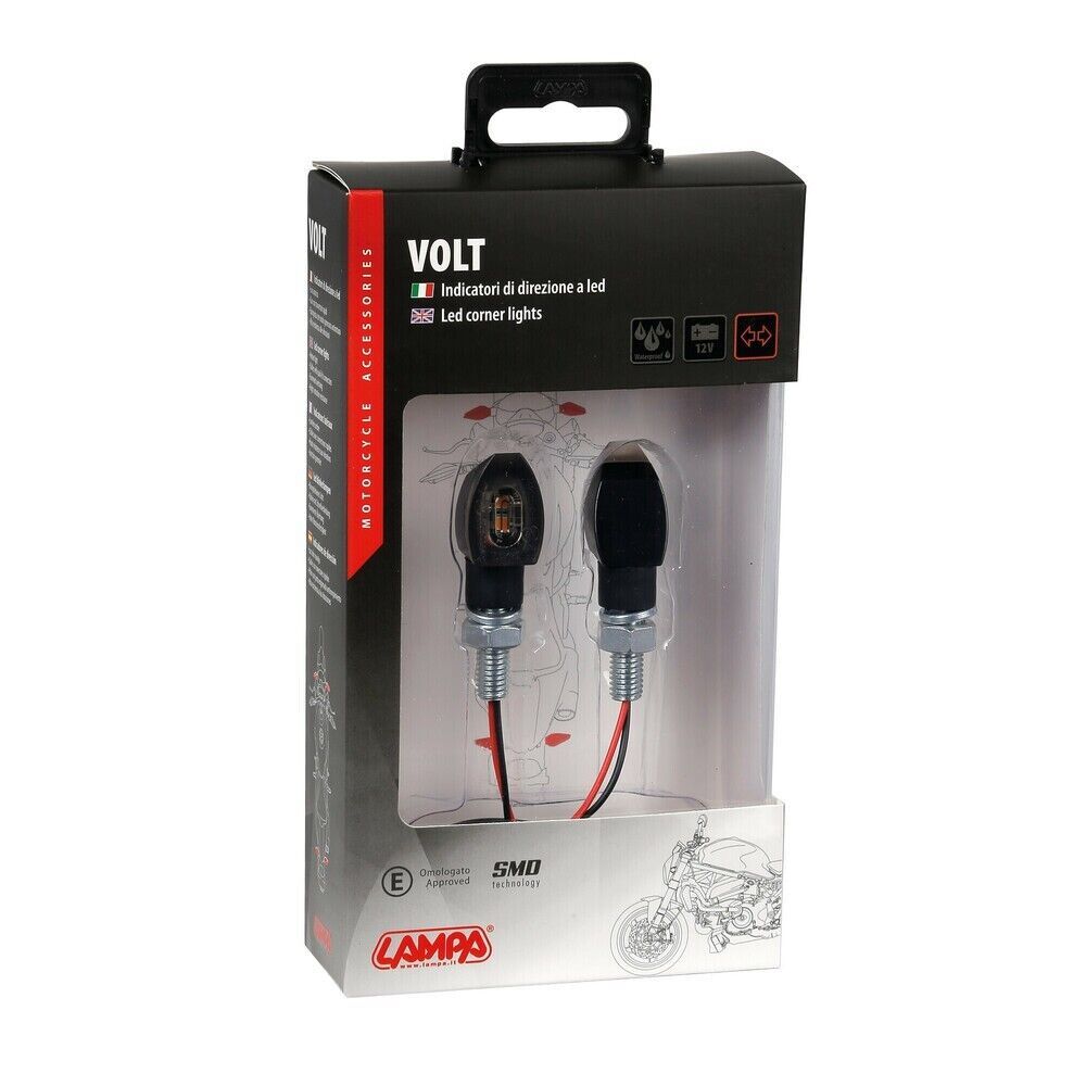 Coppia frecce per moto indicatori di direzione a Led Volt nero