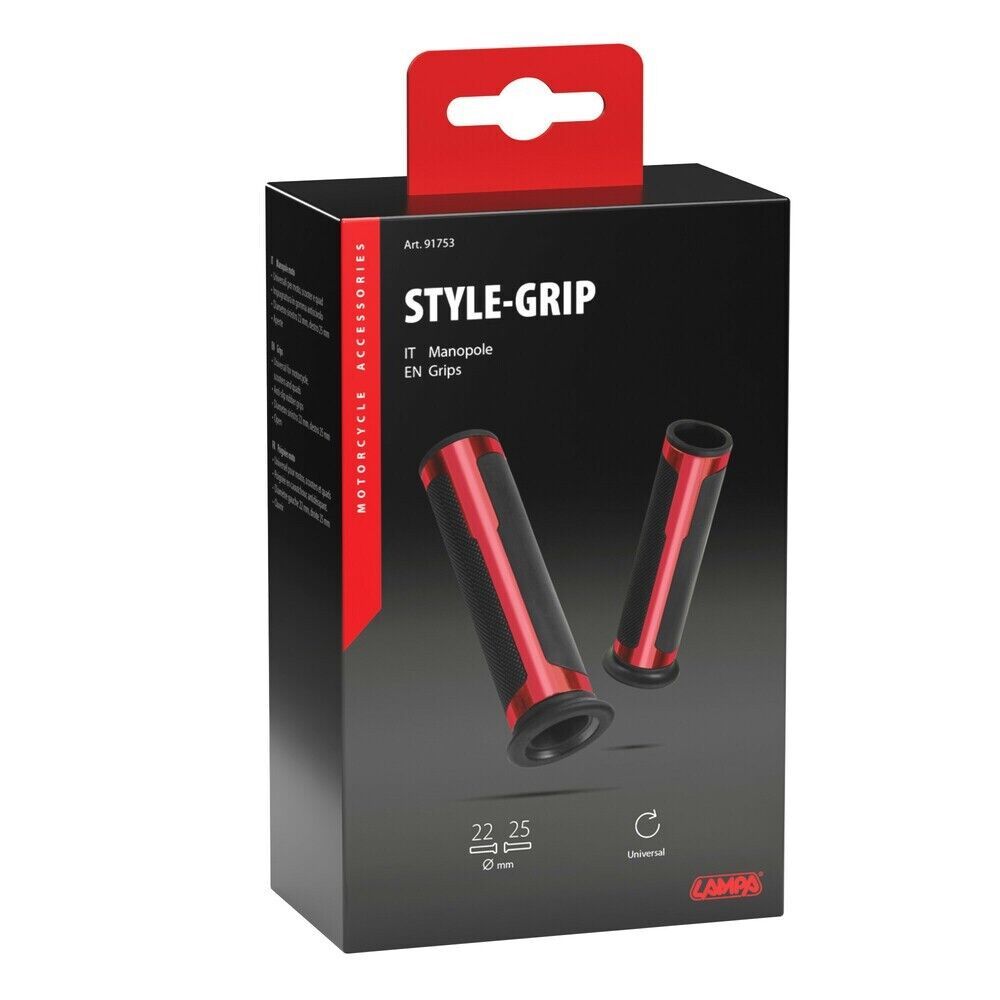 COPPIA MANOPOLA SCOOTER COLORE ROSSO MOTO Style-Grip NEW 2025