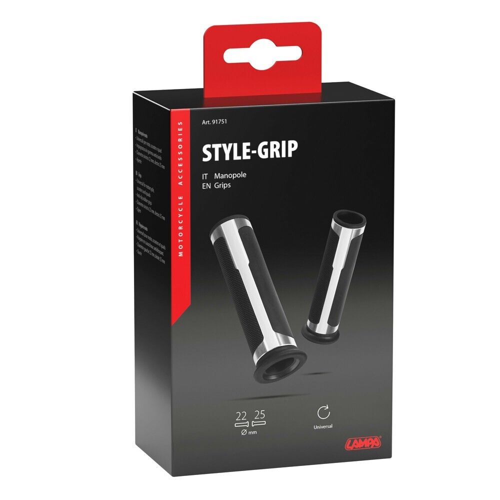 COPPIA MANOPOLA COLORE ARGENTO Style-Grip NEW 2025