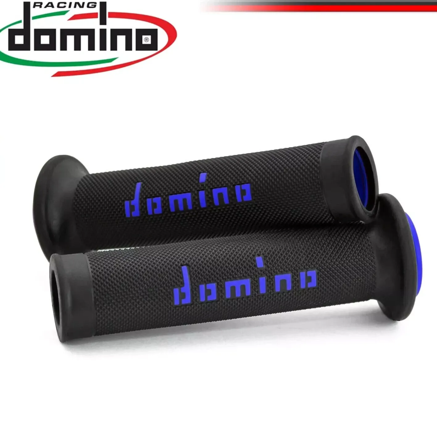 MANOPOLE DOMINO A010 MOTO SCOOTER STRADALI Nero Blu ON ROAD RACING Forate