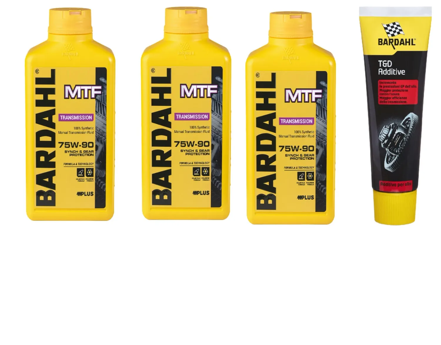3 Lt New Bardahl MTF 75W90 GL4 Olio Trasmissioni Cambio Manuale + Additivo T&amp;D
