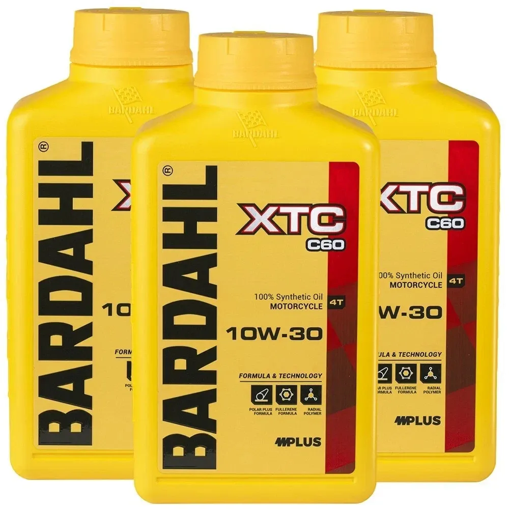 3 Litri Olio Motore Moto 4T Bardahl Bardhal XTC 10w30 100% Sintetico Jaso Ma2