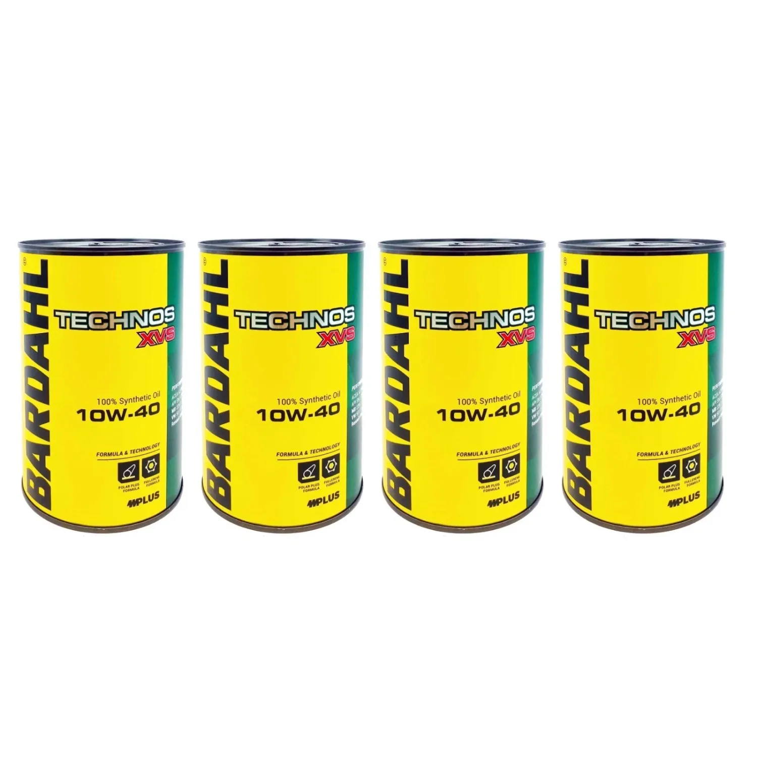 4 LITRI OLIO MOTORE AUTO BARDAHL TECHNOS XVS 10W40 POLAR PLUS FULLERENE