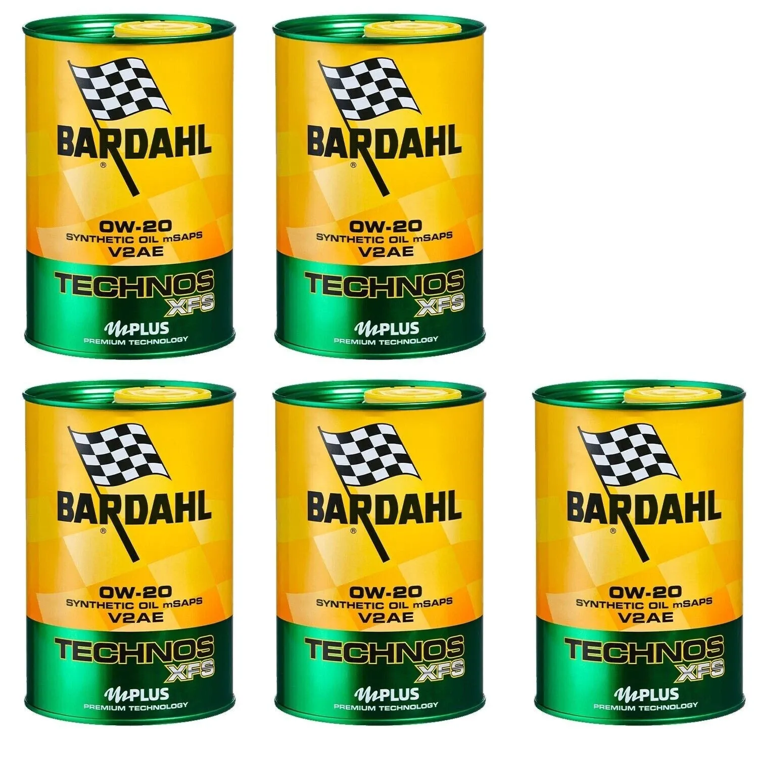 5 Litri Olio Motore Bardahl Technos XFS V2AE 0W20 ACEA C5 A1 B1 VCC RBSO-2AE