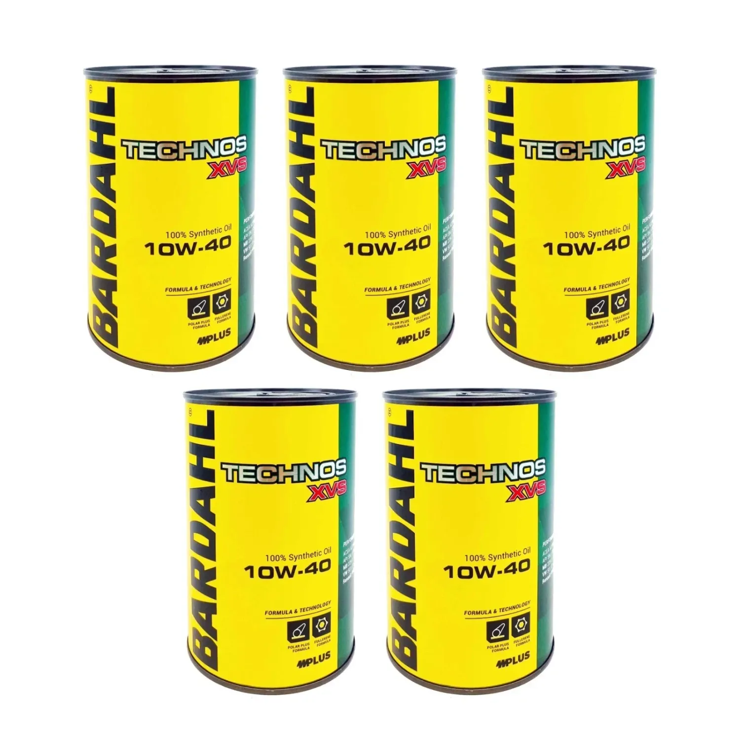 5 LITRI OLIO MOTORE AUTO BARDAHL TECHNOS XVS 10W40 POLAR PLUS FULLERENE