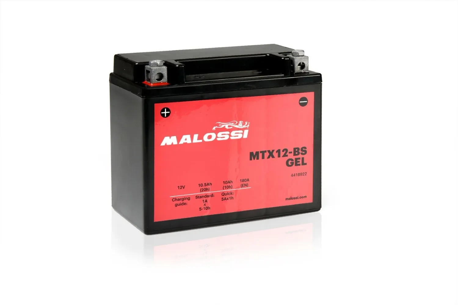 BATTERIA GEL ATTIVATA MALOSSI MTX12-BS 12V 10AH YTX12-BS SUZUKI VL INTRUDER 800
