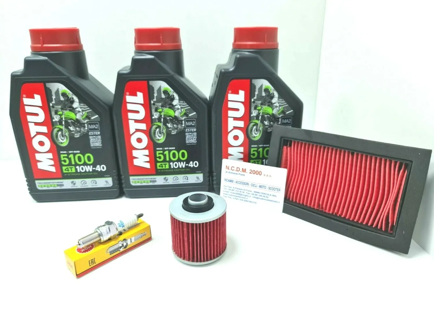 KIT TAGLIANDO OLIO MOTORE MOTUL 5100 FILTRI ARIA CANDELA YAMAHA MT 03 660 TUTTI