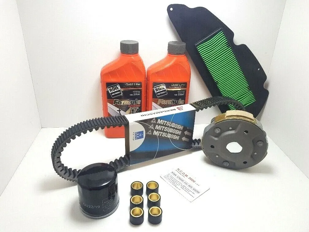 KIT TAGLIANDO OLIO FILTRI ARIA FRIZIONE RULLI CINGHIA MITSUBOSHI HONDA SH 300 08