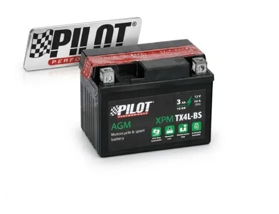 Batteria 12V - Pilot AGM XPMTX4LBS PER KAWASAKI KMX 125 (MX125A) 01/87 12/96