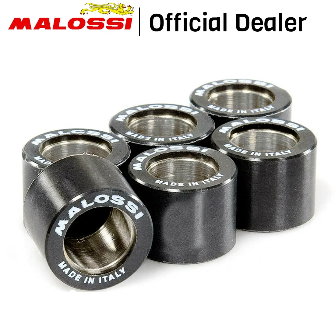 KIT 6 RULLI MALOSSI gr 3,5 ALLEGGERITI VARIATORE ORIGINALE Ø 15x12 gr. 3,5