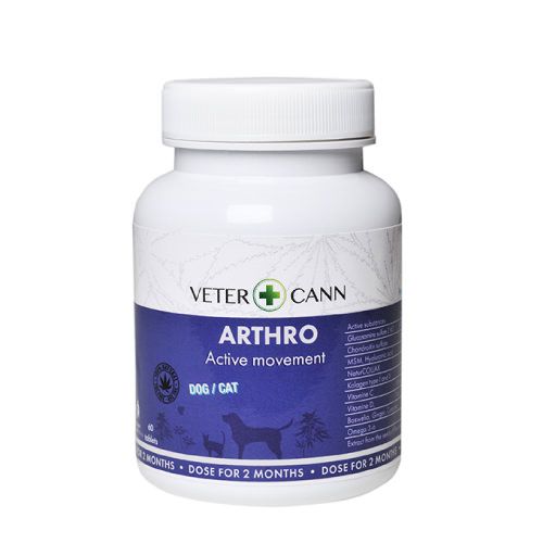 VETERCANN ARTHRO SUPLEMENTO NATURAL DE CÁÑAMO 60 COMP.