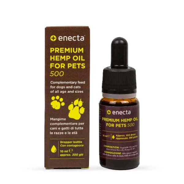 ENECTA PREMIUM HEMP OIL for pets 500 – Aceite de Cáñamo para mascotas 500 mg, 10 ml