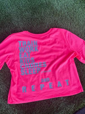 Camiseta de mujer M rosa flúor