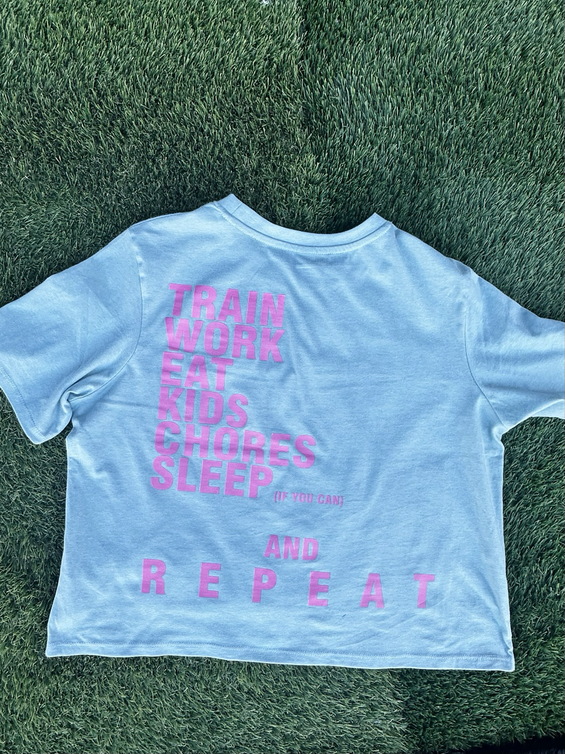 Camiseta de mujer L verde azulado