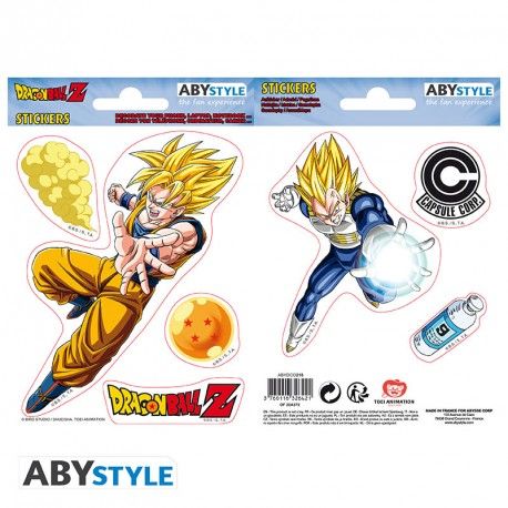 Naklejki 16x11cm/ 2 arkusze - DRAGON BALL - Goku / Vegeta