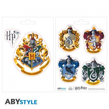 Naklejki 16x11cm/ 2 arkusze - HARRY POTTER - Domy Hogwartu