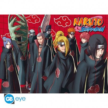 Plakat - NARUTO - 52/38 cm - Akatsuki red