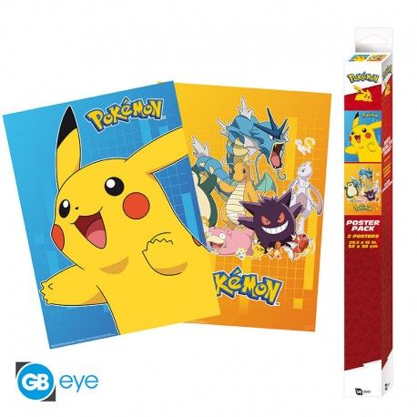 Zestaw 2 plakatów POKEMON - Pikachu