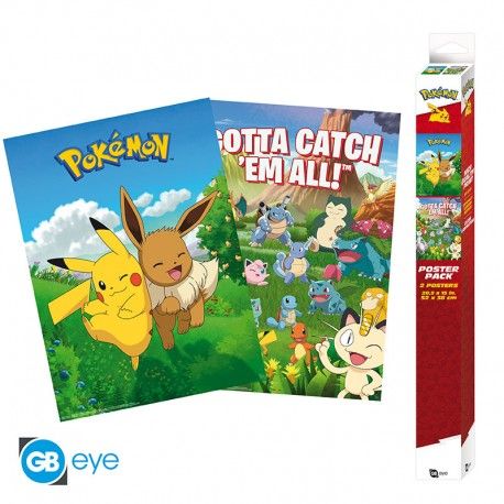 Zestaw 2 plakatów POKEMON - Pikachu &amp; Eevee