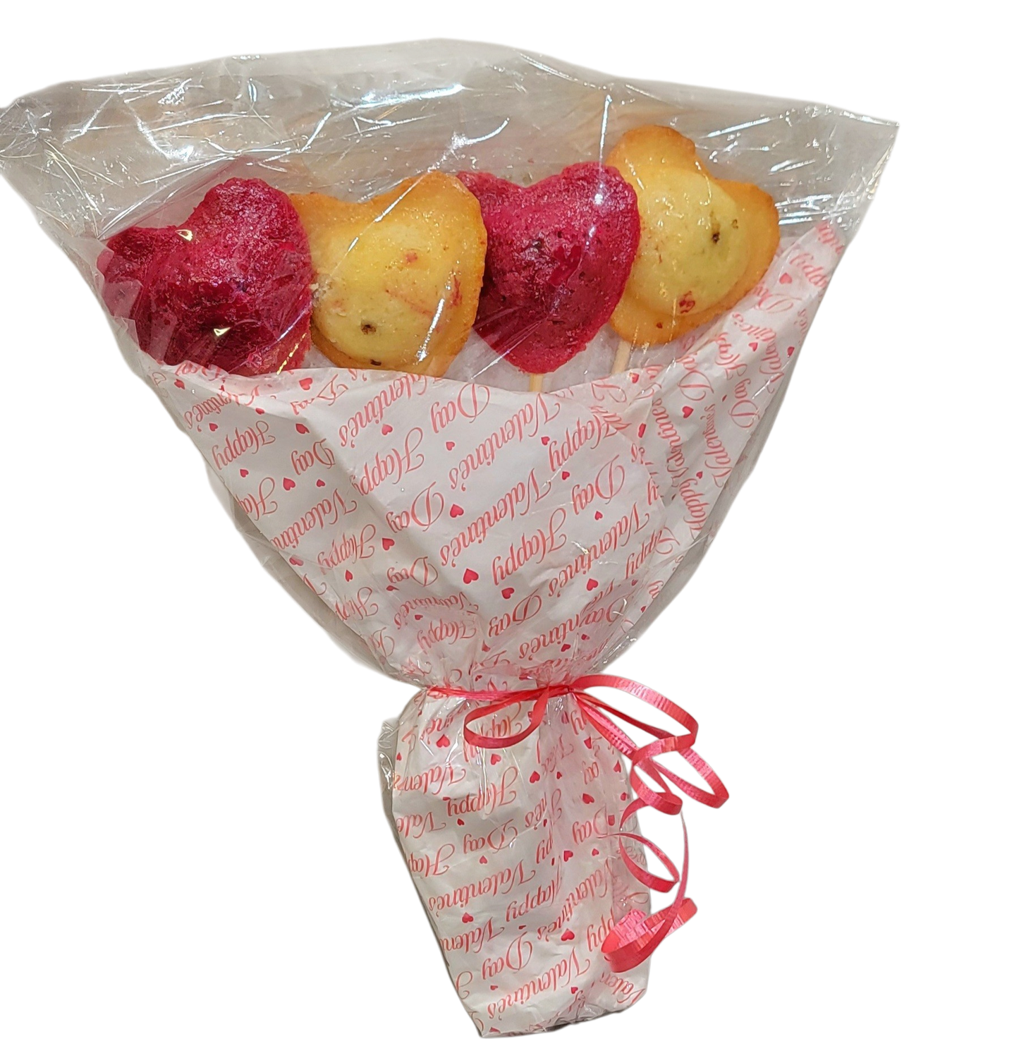 Bouquet of 4 Heart Shaped Madeleines