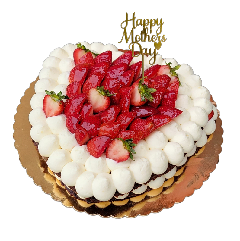 Mother's Day Strawberry Number Cake