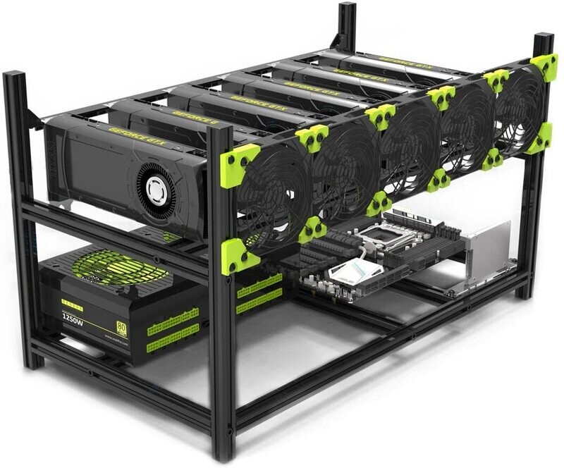 Crypto Mining Rig with AMD 6602 XT 8 GB  GPU