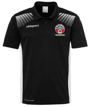 UHLSPORT GOAL POLO SHIRT AVAILABLE IN BLACK &amp; PETRO GREEN
