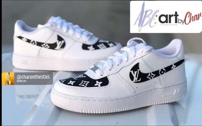 CUSTOM APPAREL (AF1, TIMBERLANDS, JEANS, DENIM JACKETS. ETC)