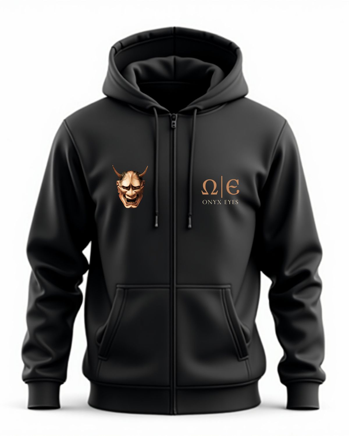 ONYX EYES - Mask Hoodie with Zipper
