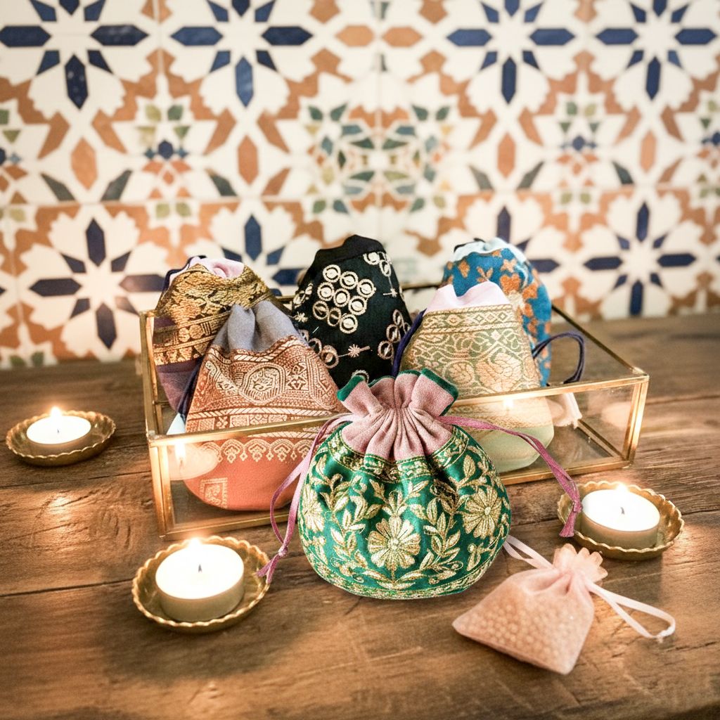 Figue Fragrance Powder in a handmade silk sachet.                                                                                                                                                                        (Min. 6 pieces Assorted)