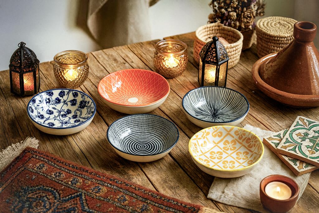 Bowl 10 cm assorted (6 pieces)