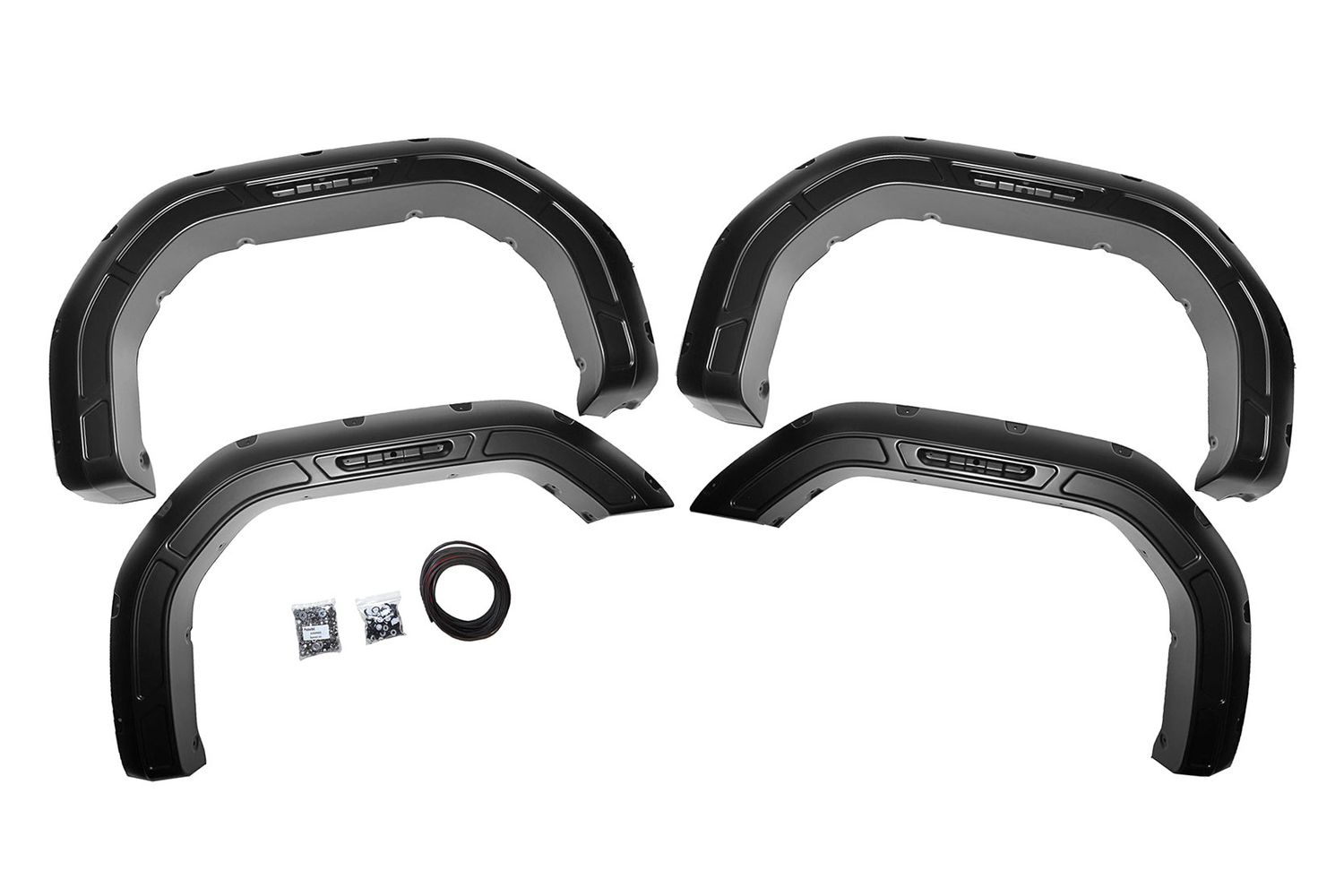 2020-2025 GMC Sierra 2500HD/ GMC Sierra 3500HD Defender Fender Flares- GBA- Black