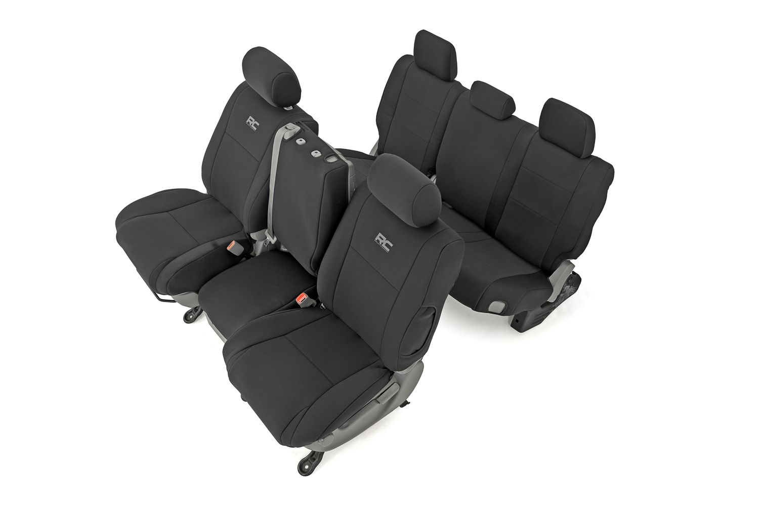2007-2013 Toyota Tundra Double Cab 1st and 2nd Row with Bucket Seat- Seat Covers