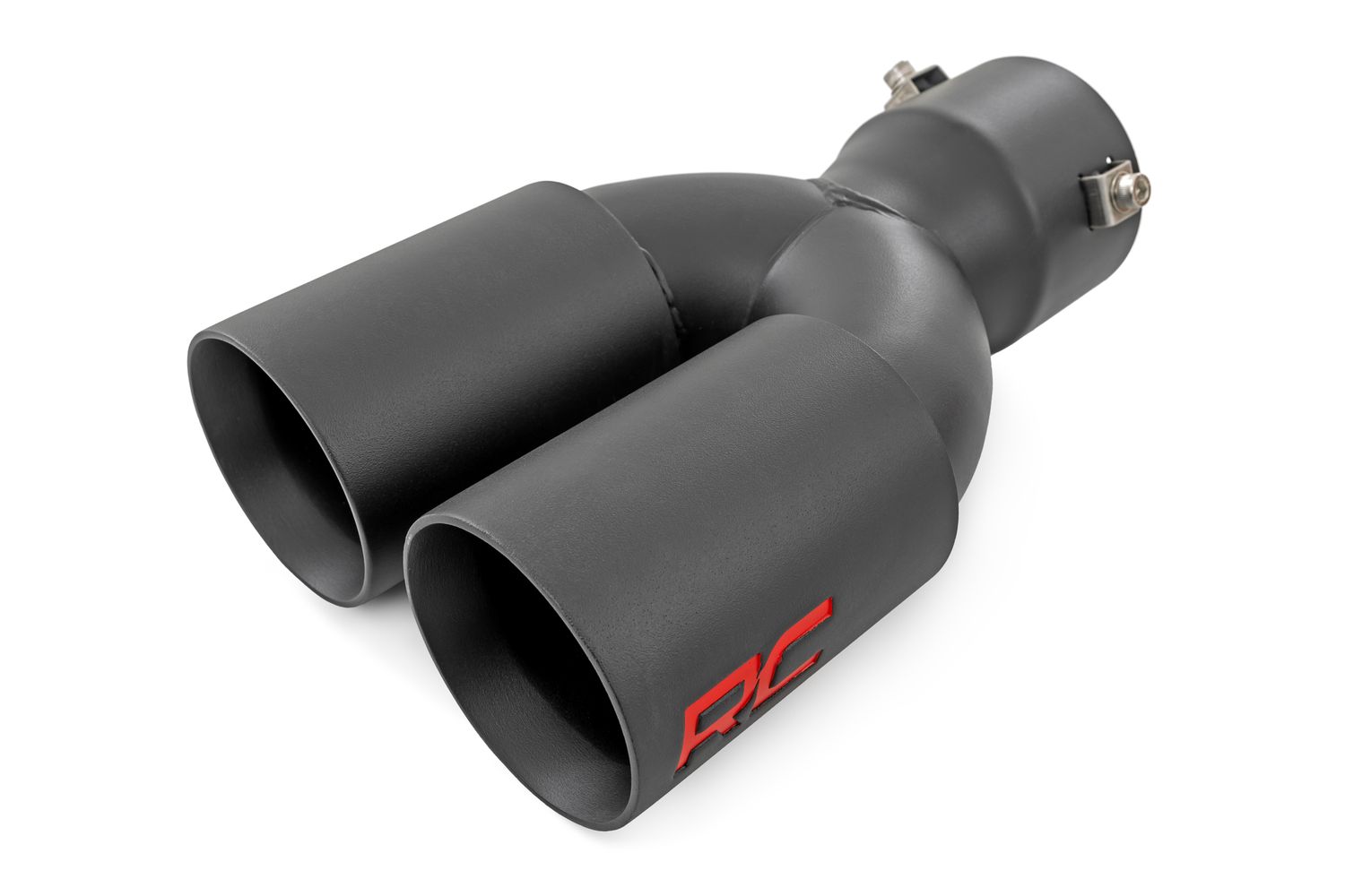 2.5 Inch- 3 Inch Single Inlet- Dual Outlet- Rough Country- Exhaust Tip- Black