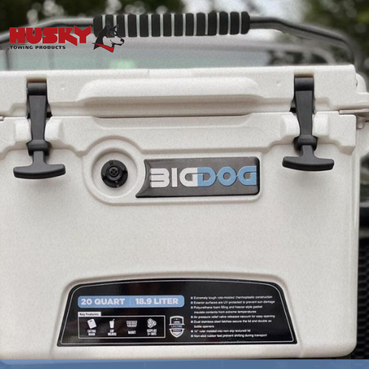Big Dog Coolers From Husky Towing- Perfect for your Adventures- Only Available for Pickup in Store.