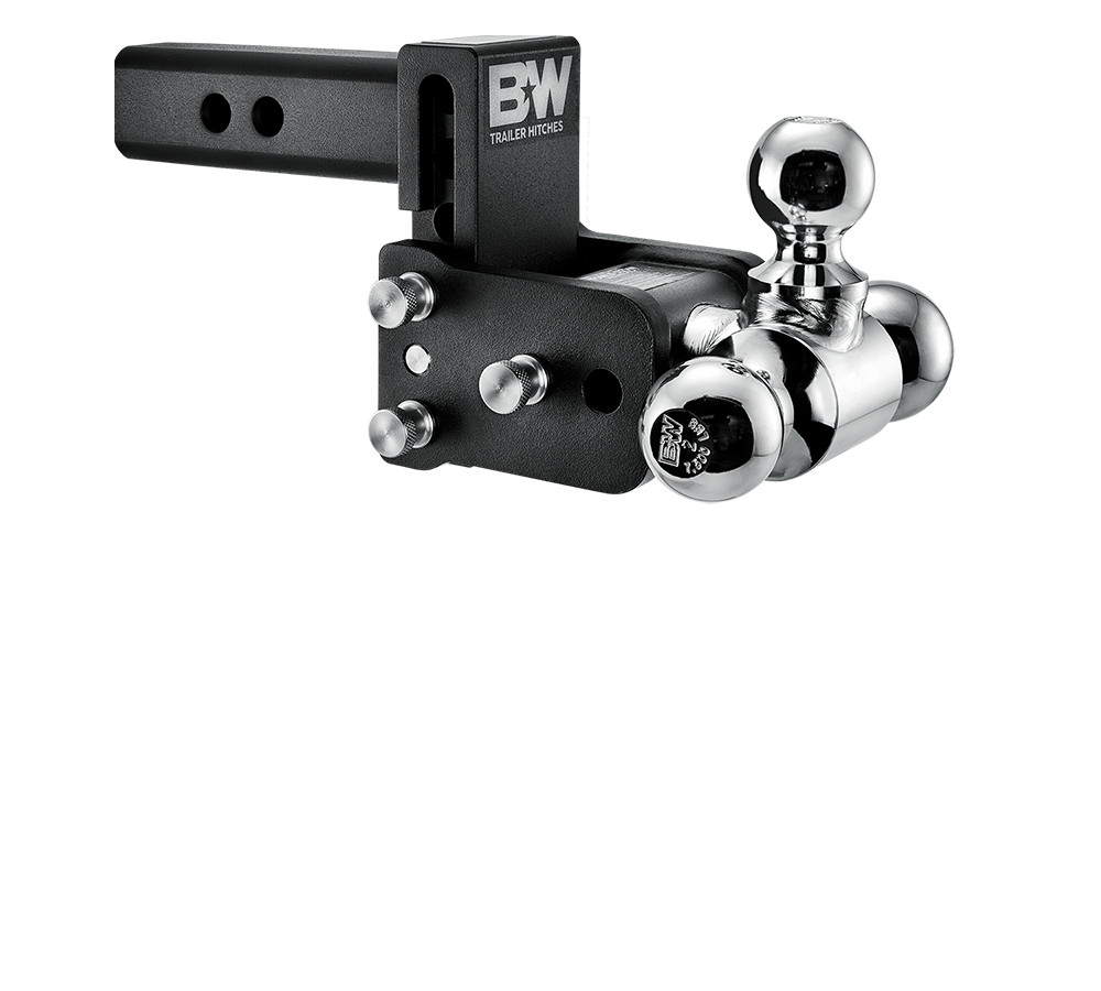 B&amp;W Tow and Stow Hitch( (3" Drop)- Ball Sizes (1 7/8 x 2x 2 5/16)- Black Finish