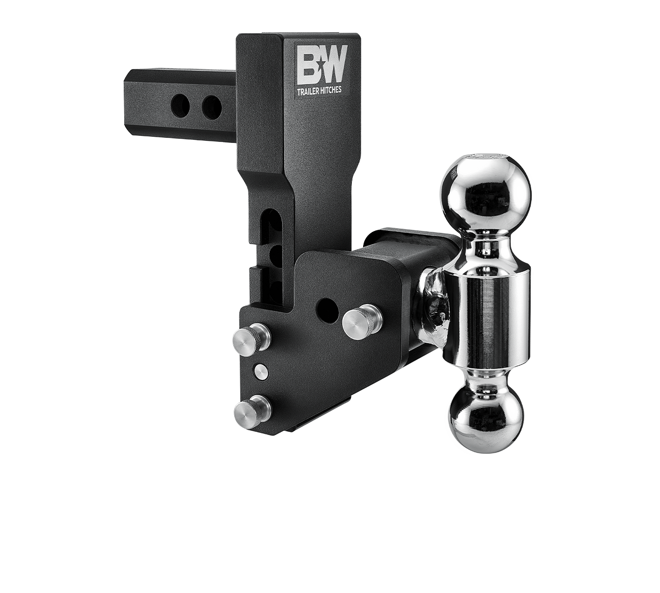 B&amp;W Hitches- 2" Shank- MultiPro/MultiFlex- Tow and Stow- 4.5" Drop with 2" 5/16 x 2" Ball Sizing