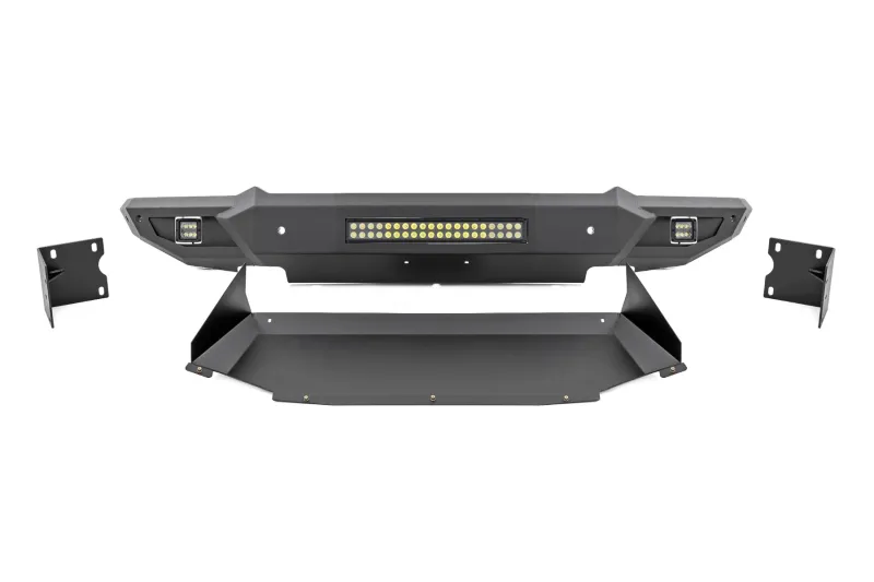 LED Lights &amp; Skid Plate | Ram 1500 (19-24)- High Clearance Front Bumper (With or without tow hooks)