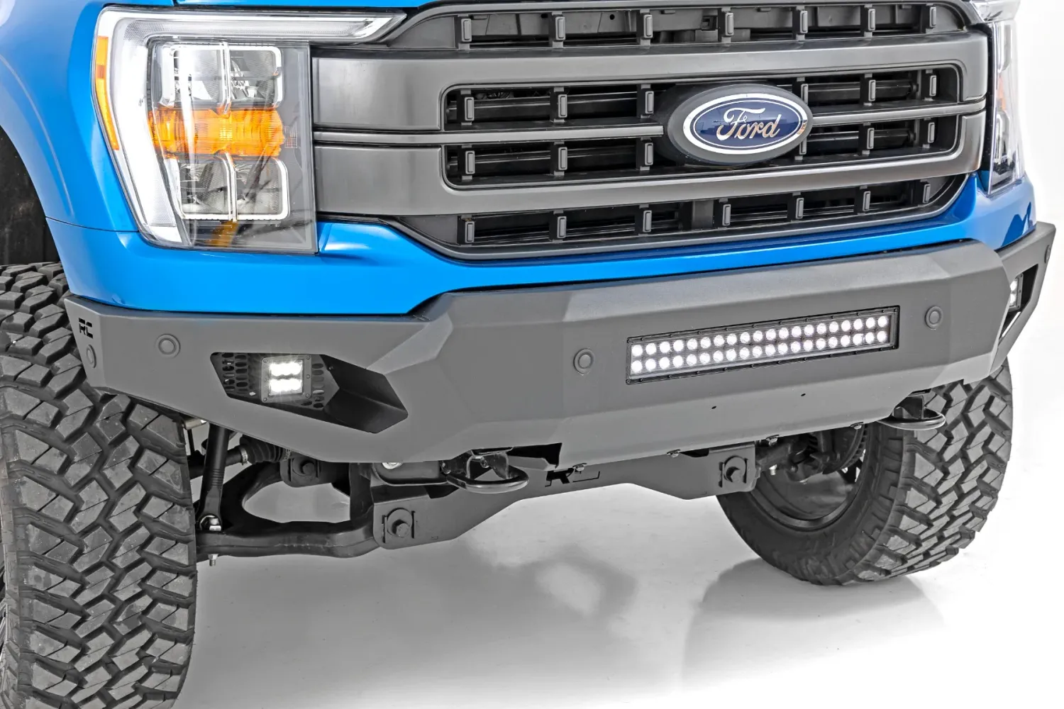 LED Lights &amp; Skid Plate | Ford F-150 (21-25)- High Clearance Front Bumper