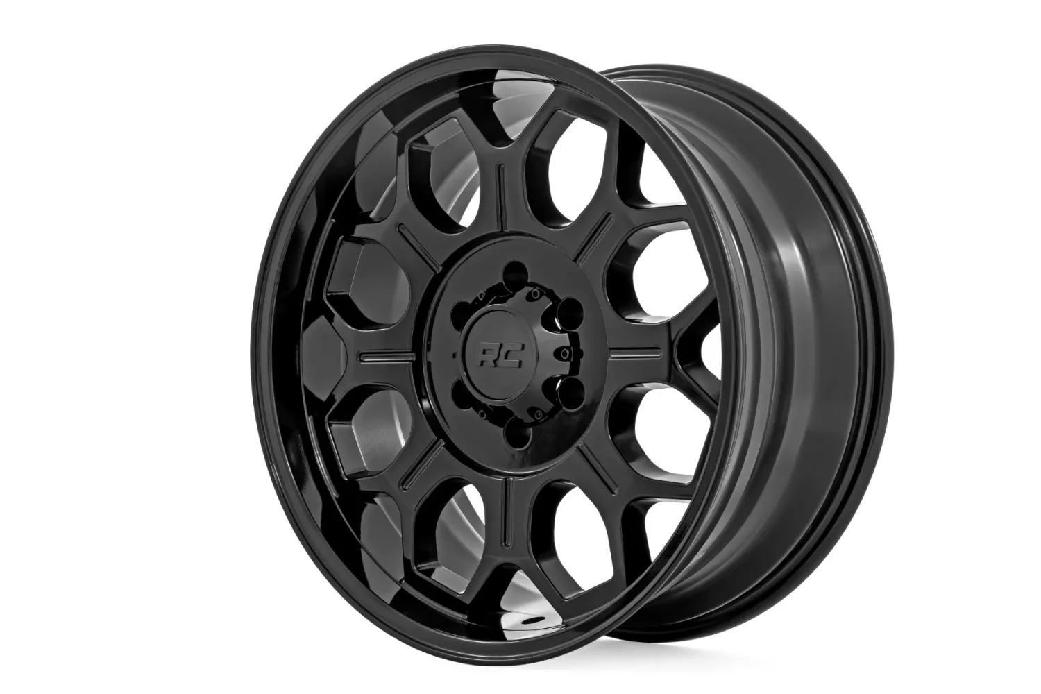 Rough Country 77 Series Wheel One-Piece | Semi Gloss Black | 20x9 | 6x135 | 0mm