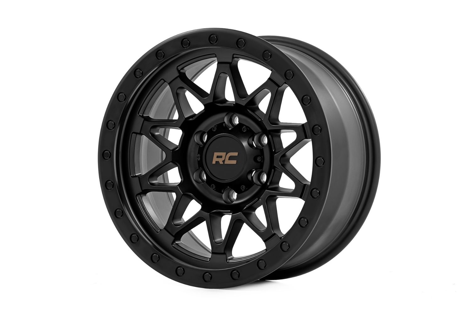 Rough Country 78 Series Wheel Simulated Beadlock | Black | 17x8.5 | 5x5 | +0mm
