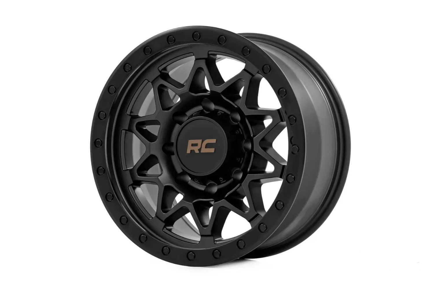 Rough Country 78 Series Wheel Simulated Beadlock | Black | 18x9 | 8x180 | 0mm