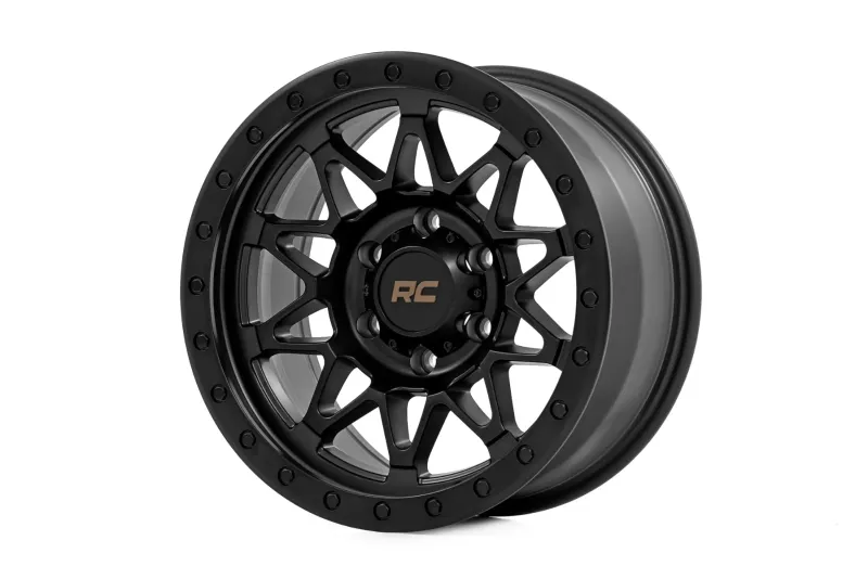 Rough Country 78 Series Wheel Simulated Beadlock | Black | 18x9 | 6x135 | -12mm